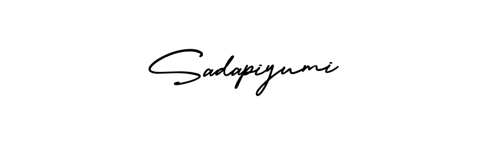 How to make Sadapiyumi signature? AmerikaSignatureDemo-Regular is a professional autograph style. Create handwritten signature for Sadapiyumi name. Sadapiyumi signature style 3 images and pictures png