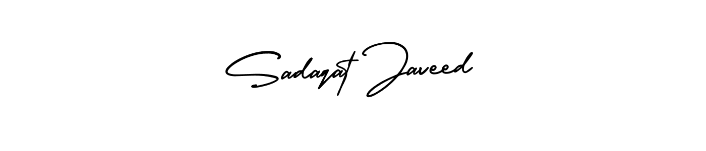 The best way (AmerikaSignatureDemo-Regular) to make a short signature is to pick only two or three words in your name. The name Sadaqat Javeed include a total of six letters. For converting this name. Sadaqat Javeed signature style 3 images and pictures png