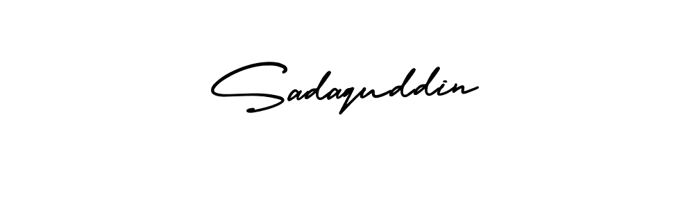 Sadaquddin stylish signature style. Best Handwritten Sign (AmerikaSignatureDemo-Regular) for my name. Handwritten Signature Collection Ideas for my name Sadaquddin. Sadaquddin signature style 3 images and pictures png