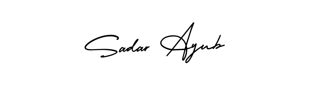 AmerikaSignatureDemo-Regular is a professional signature style that is perfect for those who want to add a touch of class to their signature. It is also a great choice for those who want to make their signature more unique. Get Sadar Ayub name to fancy signature for free. Sadar Ayub signature style 3 images and pictures png