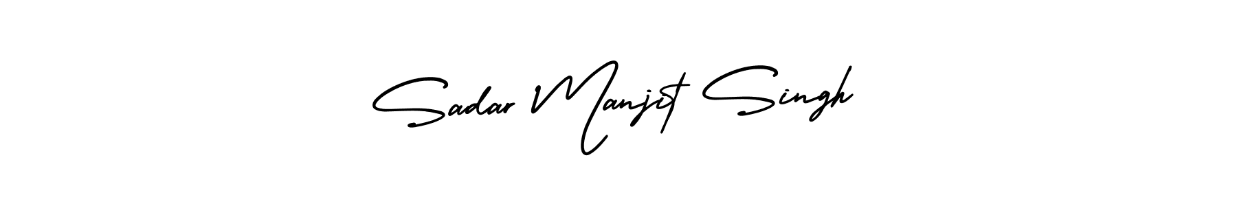 Sadar Manjit Singh stylish signature style. Best Handwritten Sign (AmerikaSignatureDemo-Regular) for my name. Handwritten Signature Collection Ideas for my name Sadar Manjit Singh. Sadar Manjit Singh signature style 3 images and pictures png