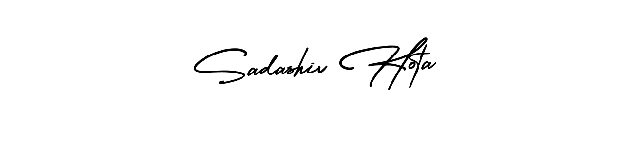 How to make Sadashiv Hota name signature. Use AmerikaSignatureDemo-Regular style for creating short signs online. This is the latest handwritten sign. Sadashiv Hota signature style 3 images and pictures png