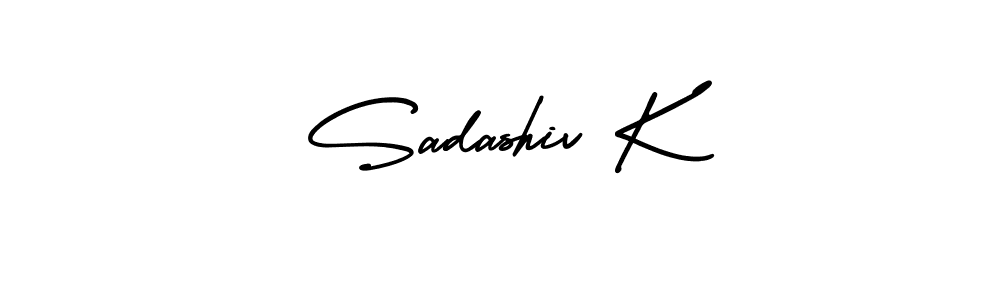 Sadashiv K stylish signature style. Best Handwritten Sign (AmerikaSignatureDemo-Regular) for my name. Handwritten Signature Collection Ideas for my name Sadashiv K. Sadashiv K signature style 3 images and pictures png