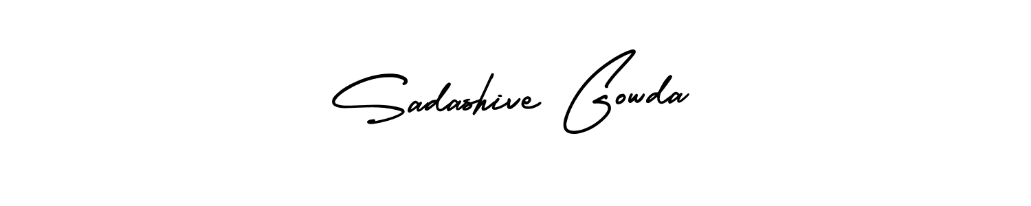 Make a beautiful signature design for name Sadashive Gowda. With this signature (AmerikaSignatureDemo-Regular) style, you can create a handwritten signature for free. Sadashive Gowda signature style 3 images and pictures png