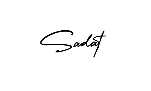 Best and Professional Signature Style for Sadat. AmerikaSignatureDemo-Regular Best Signature Style Collection. Sadat signature style 3 images and pictures png