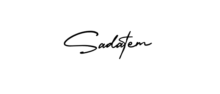 Design your own signature with our free online signature maker. With this signature software, you can create a handwritten (AmerikaSignatureDemo-Regular) signature for name Sadatem. Sadatem signature style 3 images and pictures png