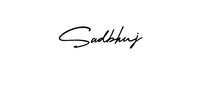 The best way (AmerikaSignatureDemo-Regular) to make a short signature is to pick only two or three words in your name. The name Sadbhuj include a total of six letters. For converting this name. Sadbhuj signature style 3 images and pictures png