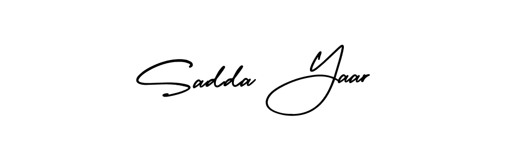 Use a signature maker to create a handwritten signature online. With this signature software, you can design (AmerikaSignatureDemo-Regular) your own signature for name Sadda Yaar. Sadda Yaar signature style 3 images and pictures png