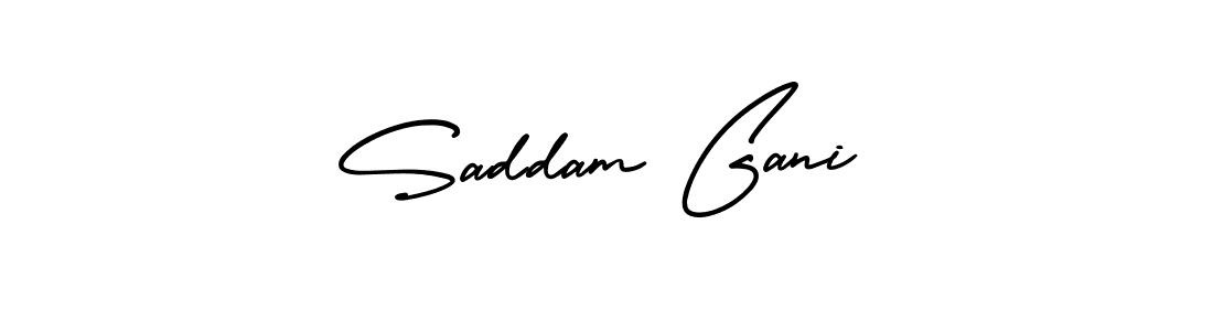 Design your own signature with our free online signature maker. With this signature software, you can create a handwritten (AmerikaSignatureDemo-Regular) signature for name Saddam Gani. Saddam Gani signature style 3 images and pictures png