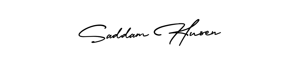 It looks lik you need a new signature style for name Saddam Husen. Design unique handwritten (AmerikaSignatureDemo-Regular) signature with our free signature maker in just a few clicks. Saddam Husen signature style 3 images and pictures png