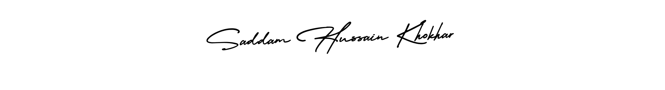 Also we have Saddam Hussain Khokhar name is the best signature style. Create professional handwritten signature collection using AmerikaSignatureDemo-Regular autograph style. Saddam Hussain Khokhar signature style 3 images and pictures png