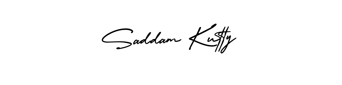 Make a beautiful signature design for name Saddam Kutty. With this signature (AmerikaSignatureDemo-Regular) style, you can create a handwritten signature for free. Saddam Kutty signature style 3 images and pictures png