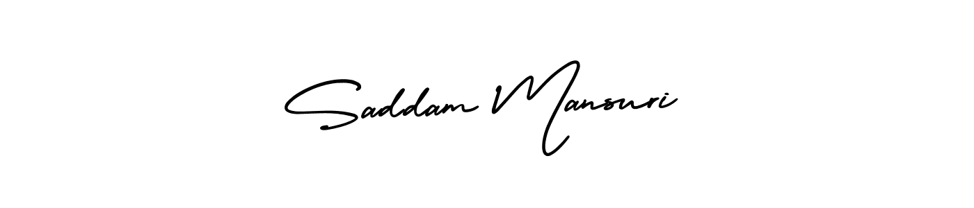 Similarly AmerikaSignatureDemo-Regular is the best handwritten signature design. Signature creator online .You can use it as an online autograph creator for name Saddam Mansuri. Saddam Mansuri signature style 3 images and pictures png