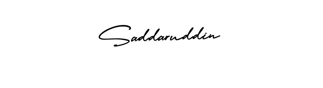 How to make Saddaruddin signature? AmerikaSignatureDemo-Regular is a professional autograph style. Create handwritten signature for Saddaruddin name. Saddaruddin signature style 3 images and pictures png