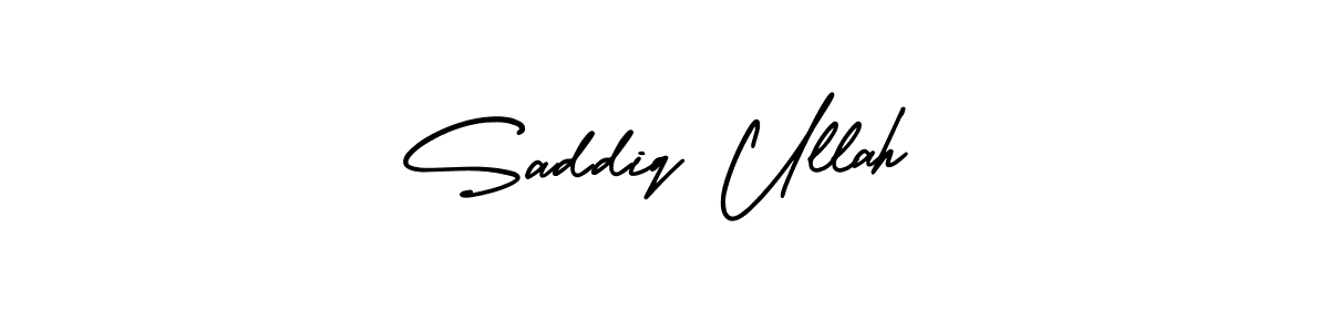 Saddiq Ullah stylish signature style. Best Handwritten Sign (AmerikaSignatureDemo-Regular) for my name. Handwritten Signature Collection Ideas for my name Saddiq Ullah. Saddiq Ullah signature style 3 images and pictures png