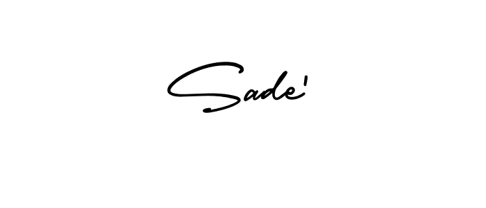 The best way (AmerikaSignatureDemo-Regular) to make a short signature is to pick only two or three words in your name. The name Sade’ include a total of six letters. For converting this name. Sade’ signature style 3 images and pictures png