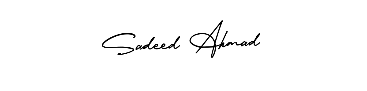 It looks lik you need a new signature style for name Sadeed Ahmad. Design unique handwritten (AmerikaSignatureDemo-Regular) signature with our free signature maker in just a few clicks. Sadeed Ahmad signature style 3 images and pictures png