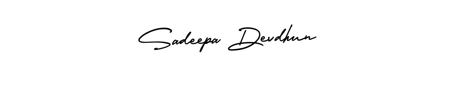 How to make Sadeepa Devdhun name signature. Use AmerikaSignatureDemo-Regular style for creating short signs online. This is the latest handwritten sign. Sadeepa Devdhun signature style 3 images and pictures png