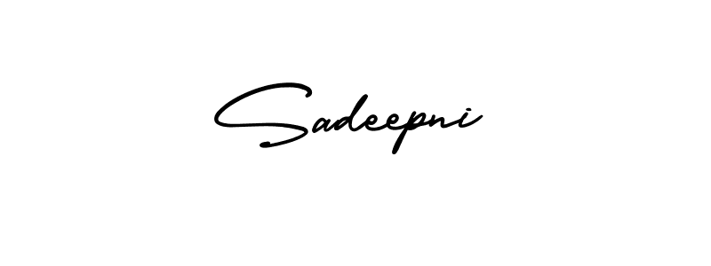 Sadeepni stylish signature style. Best Handwritten Sign (AmerikaSignatureDemo-Regular) for my name. Handwritten Signature Collection Ideas for my name Sadeepni. Sadeepni signature style 3 images and pictures png
