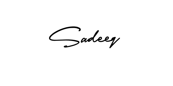Sadeeq stylish signature style. Best Handwritten Sign (AmerikaSignatureDemo-Regular) for my name. Handwritten Signature Collection Ideas for my name Sadeeq. Sadeeq signature style 3 images and pictures png