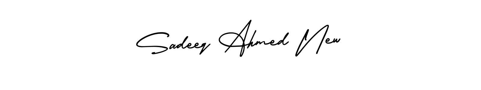 How to make Sadeeq Ahmed New name signature. Use AmerikaSignatureDemo-Regular style for creating short signs online. This is the latest handwritten sign. Sadeeq Ahmed New signature style 3 images and pictures png