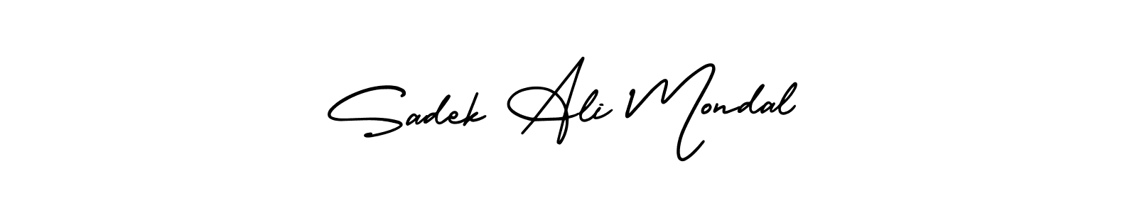 Design your own signature with our free online signature maker. With this signature software, you can create a handwritten (AmerikaSignatureDemo-Regular) signature for name Sadek Ali Mondal. Sadek Ali Mondal signature style 3 images and pictures png