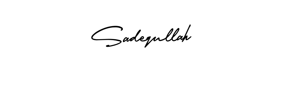 Create a beautiful signature design for name Sadequllah. With this signature (AmerikaSignatureDemo-Regular) fonts, you can make a handwritten signature for free. Sadequllah signature style 3 images and pictures png