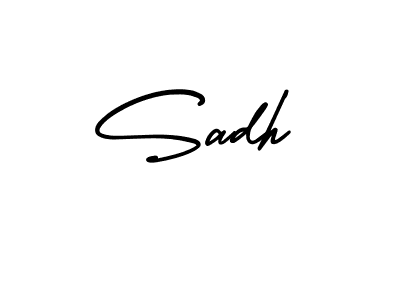 How to make Sadh signature? AmerikaSignatureDemo-Regular is a professional autograph style. Create handwritten signature for Sadh name. Sadh signature style 3 images and pictures png