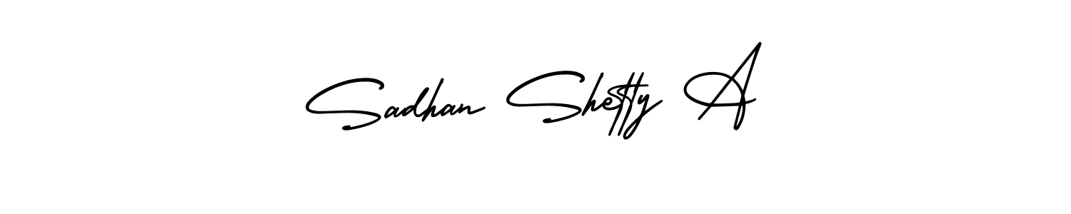 Also You can easily find your signature by using the search form. We will create Sadhan Shetty A name handwritten signature images for you free of cost using AmerikaSignatureDemo-Regular sign style. Sadhan Shetty A signature style 3 images and pictures png