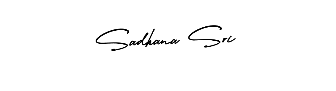 Sadhana Sri stylish signature style. Best Handwritten Sign (AmerikaSignatureDemo-Regular) for my name. Handwritten Signature Collection Ideas for my name Sadhana Sri. Sadhana Sri signature style 3 images and pictures png