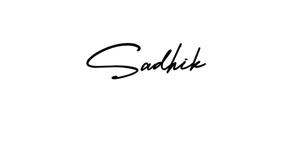 Also we have Sadhik name is the best signature style. Create professional handwritten signature collection using AmerikaSignatureDemo-Regular autograph style. Sadhik signature style 3 images and pictures png