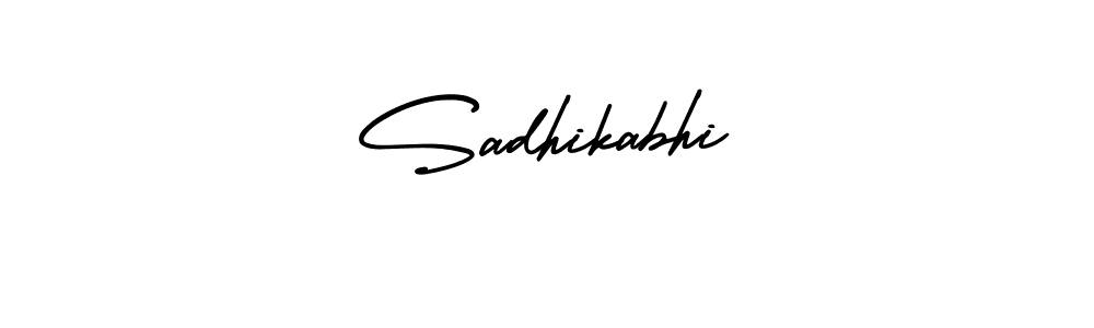 Design your own signature with our free online signature maker. With this signature software, you can create a handwritten (AmerikaSignatureDemo-Regular) signature for name Sadhikabhi. Sadhikabhi signature style 3 images and pictures png