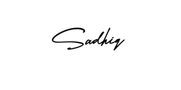 Use a signature maker to create a handwritten signature online. With this signature software, you can design (AmerikaSignatureDemo-Regular) your own signature for name Sadhiq. Sadhiq signature style 3 images and pictures png