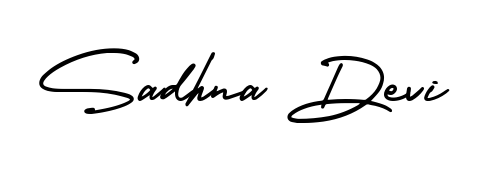 An effortless, minimalist signature concept for Sadhna Devi using AmerikaSignatureDemo-Regular design. Clean lines that look great on any document. Sadhna Devi signature style 3 images and pictures png