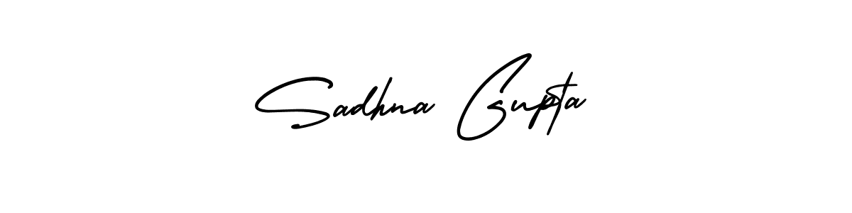 Sadhna Gupta stylish signature style. Best Handwritten Sign (AmerikaSignatureDemo-Regular) for my name. Handwritten Signature Collection Ideas for my name Sadhna Gupta. Sadhna Gupta signature style 3 images and pictures png