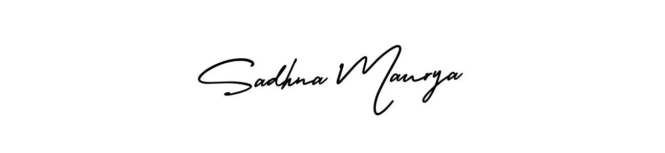 How to make Sadhna Maurya signature? AmerikaSignatureDemo-Regular is a professional autograph style. Create handwritten signature for Sadhna Maurya name. Sadhna Maurya signature style 3 images and pictures png