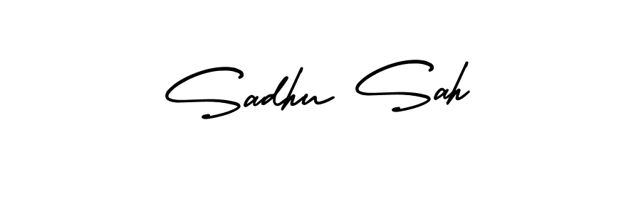 Similarly AmerikaSignatureDemo-Regular is the best handwritten signature design. Signature creator online .You can use it as an online autograph creator for name Sadhu Sah. Sadhu Sah signature style 3 images and pictures png
