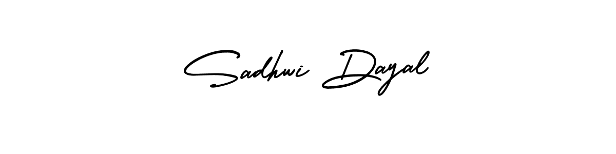 This is the best signature style for the Sadhwi Dayal name. Also you like these signature font (AmerikaSignatureDemo-Regular). Mix name signature. Sadhwi Dayal signature style 3 images and pictures png