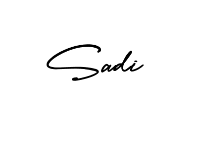You should practise on your own different ways (AmerikaSignatureDemo-Regular) to write your name (Sadi) in signature. don't let someone else do it for you. Sadi signature style 3 images and pictures png