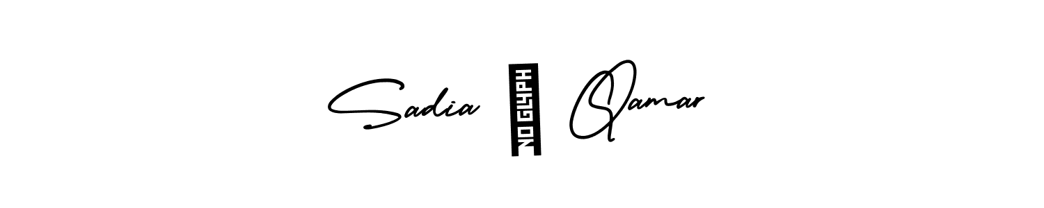 Make a beautiful signature design for name Sadia ♡ Qamar. With this signature (AmerikaSignatureDemo-Regular) style, you can create a handwritten signature for free. Sadia ♡ Qamar signature style 3 images and pictures png