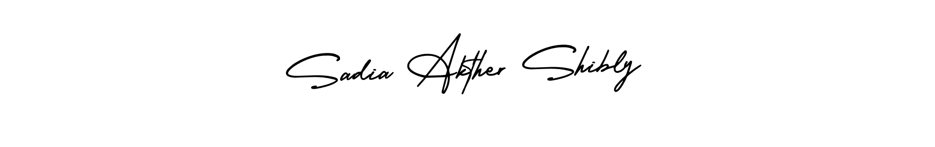 if you are searching for the best signature style for your name Sadia Akther Shibly. so please give up your signature search. here we have designed multiple signature styles  using AmerikaSignatureDemo-Regular. Sadia Akther Shibly signature style 3 images and pictures png