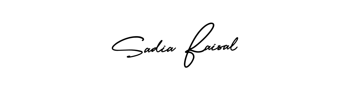 Also You can easily find your signature by using the search form. We will create Sadia Faisal name handwritten signature images for you free of cost using AmerikaSignatureDemo-Regular sign style. Sadia Faisal signature style 3 images and pictures png