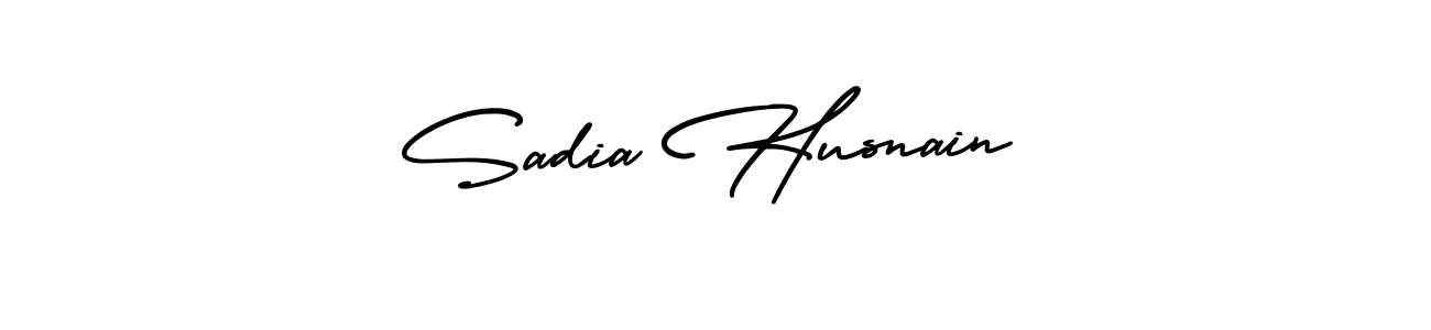 Also we have Sadia Husnain name is the best signature style. Create professional handwritten signature collection using AmerikaSignatureDemo-Regular autograph style. Sadia Husnain signature style 3 images and pictures png