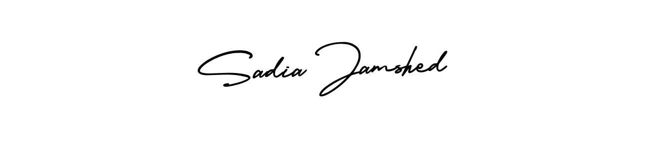 How to make Sadia Jamshed name signature. Use AmerikaSignatureDemo-Regular style for creating short signs online. This is the latest handwritten sign. Sadia Jamshed signature style 3 images and pictures png