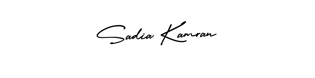 How to Draw Sadia Kamran signature style? AmerikaSignatureDemo-Regular is a latest design signature styles for name Sadia Kamran. Sadia Kamran signature style 3 images and pictures png