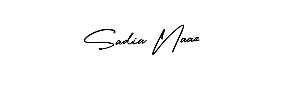 Use a signature maker to create a handwritten signature online. With this signature software, you can design (AmerikaSignatureDemo-Regular) your own signature for name Sadia Naaz. Sadia Naaz signature style 3 images and pictures png