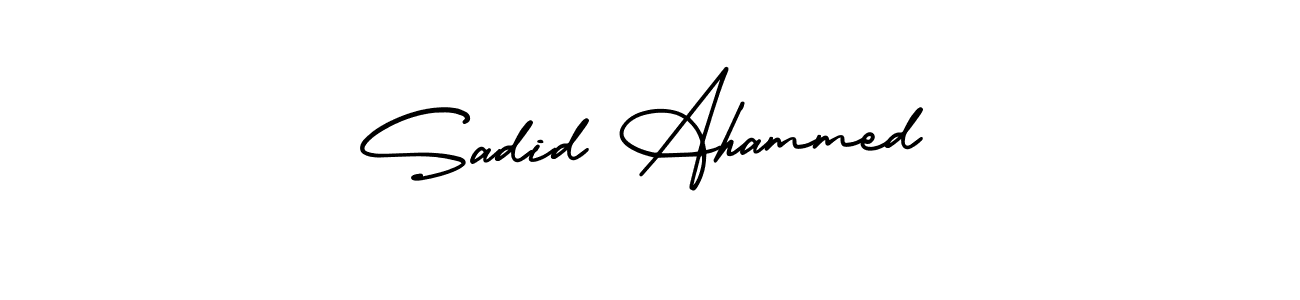 Design your own signature with our free online signature maker. With this signature software, you can create a handwritten (AmerikaSignatureDemo-Regular) signature for name Sadid Ahammed. Sadid Ahammed signature style 3 images and pictures png