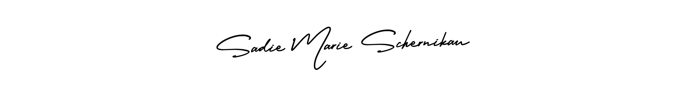 This is the best signature style for the Sadie Marie Schernikau name. Also you like these signature font (AmerikaSignatureDemo-Regular). Mix name signature. Sadie Marie Schernikau signature style 3 images and pictures png
