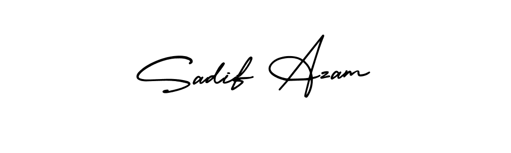 This is the best signature style for the Sadif Azam name. Also you like these signature font (AmerikaSignatureDemo-Regular). Mix name signature. Sadif Azam signature style 3 images and pictures png