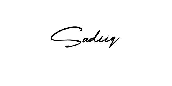 Make a beautiful signature design for name Sadiiq. With this signature (AmerikaSignatureDemo-Regular) style, you can create a handwritten signature for free. Sadiiq signature style 3 images and pictures png